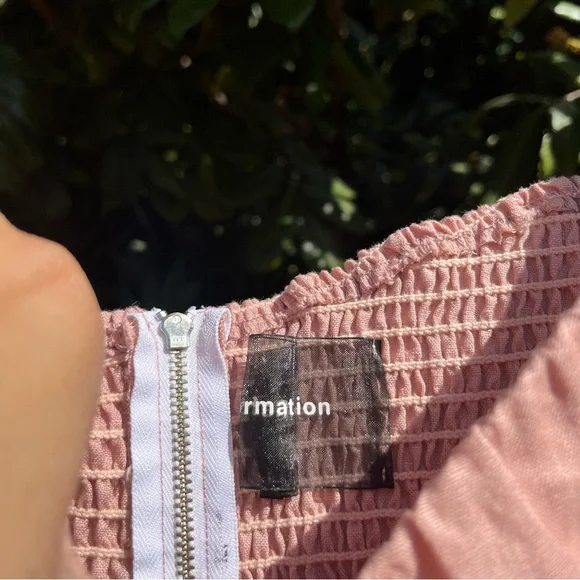 REFORMATION Francis dusty rose pink linen sleeveless button down up midi dress - Picture 9 of 10